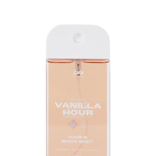 OXX Fragrance Vanilla Hour Hair and Body Mist 80ml - Coconut, Peach and Vanilla