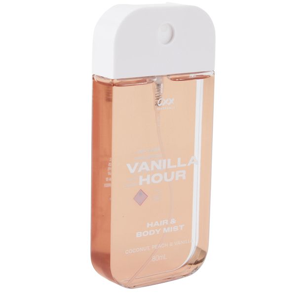 OXX Fragrance Vanilla Hour Hair and Body Mist 80ml - Coconut, Peach and Vanilla