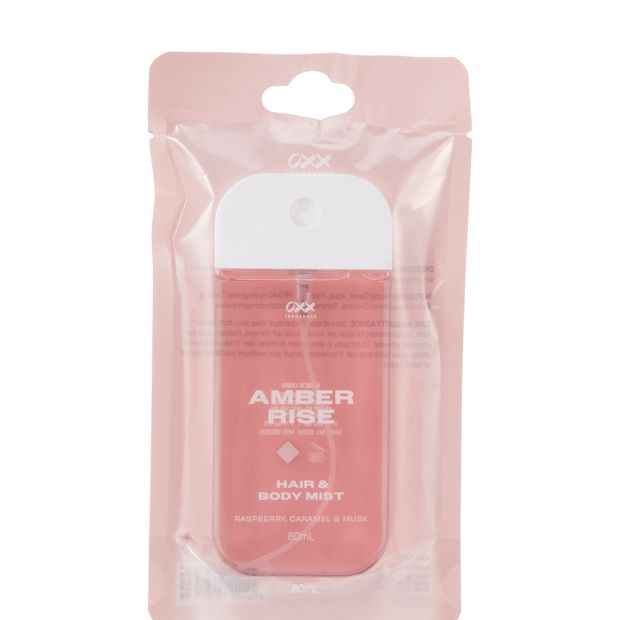 OXX Fragrance Amber Rise Hair and Body Mist 80ml - Raspberry, Musk and Caramel