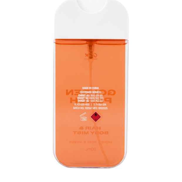 OXX Fragrance  Golden Peach Hair and Body Mist 80ml - Lychee, Rose and Amber