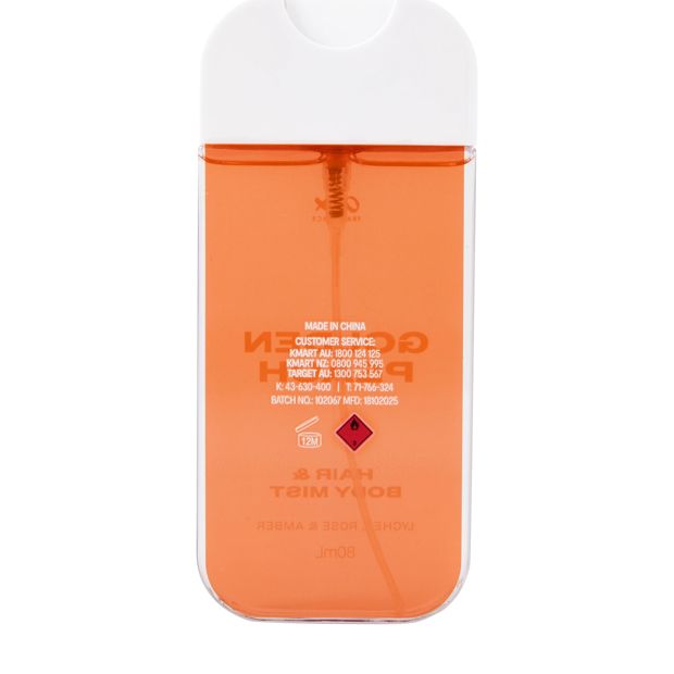 OXX Fragrance  Golden Peach Hair and Body Mist 80ml - Lychee, Rose and Amber