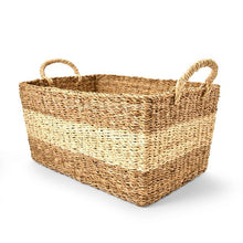 Anko Rectangle Stripe Basket, Natural