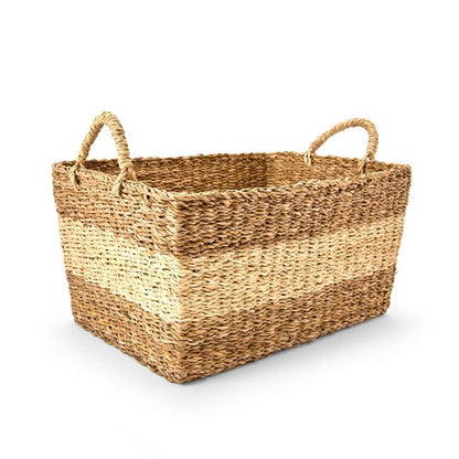 Anko Rectangle Stripe Basket, Natural
