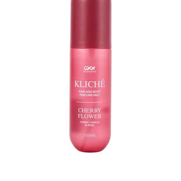 OXX Fragrance Multi Cherry Flower Hair and Body Perfume Mist 100ml, Cherry- Vanilla and Musk