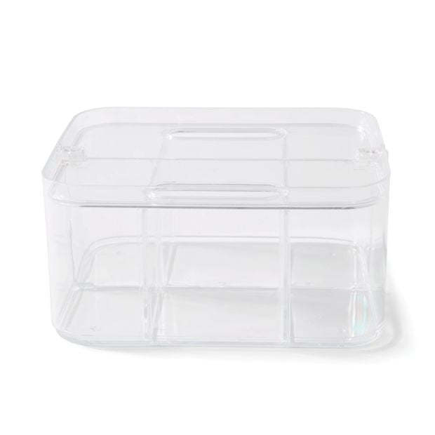 Anko Stackable Small Storage Caddy - Clear