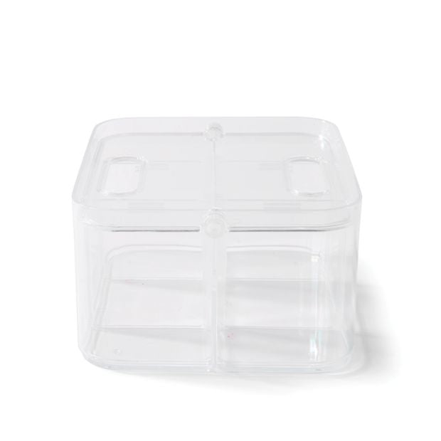 Anko Stackable Small Storage Caddy - Clear