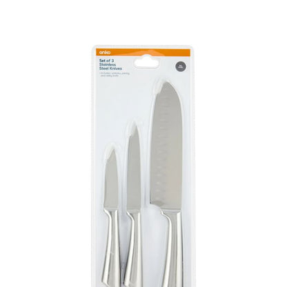 Anko Set of 3 Stainless Steel Knives