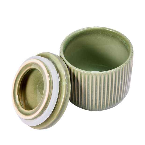 Small Green Linear Storage Canister
