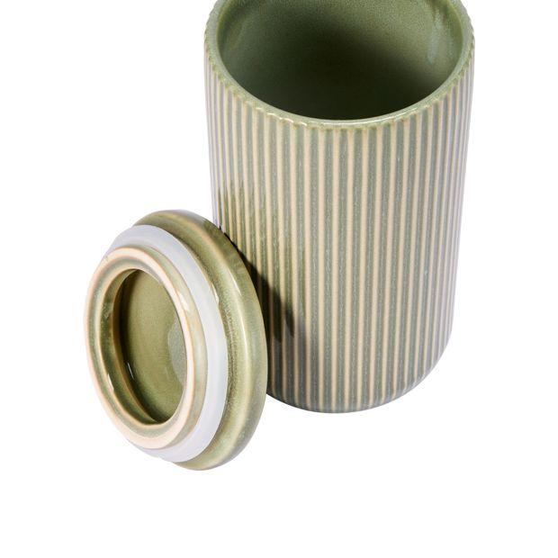 Anko Large Green Linear Canister