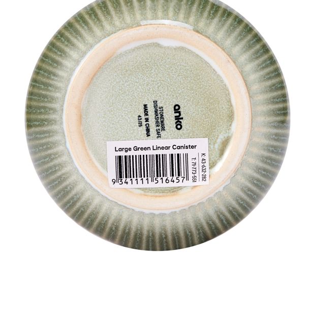 Anko Large Green Linear Canister