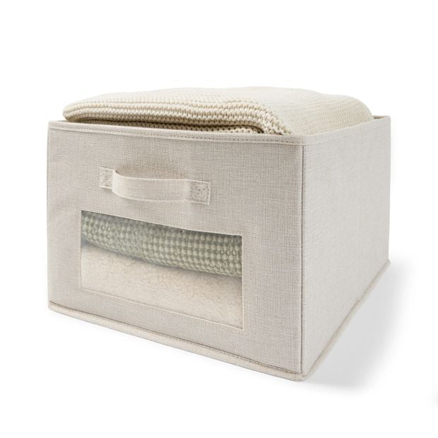 Anko Linen Look Box with Window