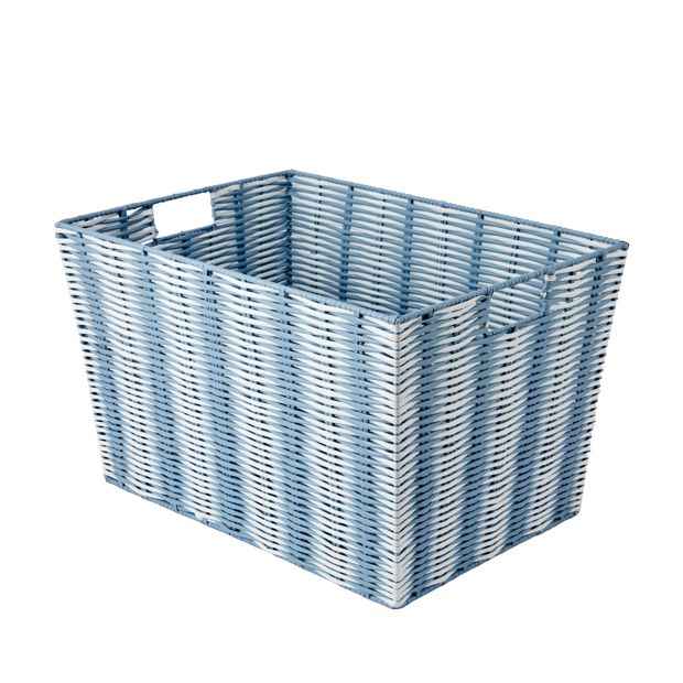 Anko Blue Rattan Look Basket