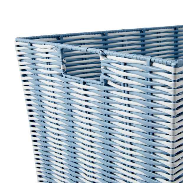 Anko Blue Rattan Look Basket