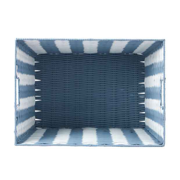 Anko Blue Rattan Look Basket