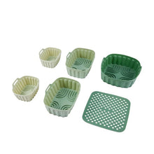 Anko Set of 6 Silicone Air Fryer Trays - Green
