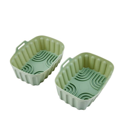 Anko Set of 6 Silicone Air Fryer Trays - Green