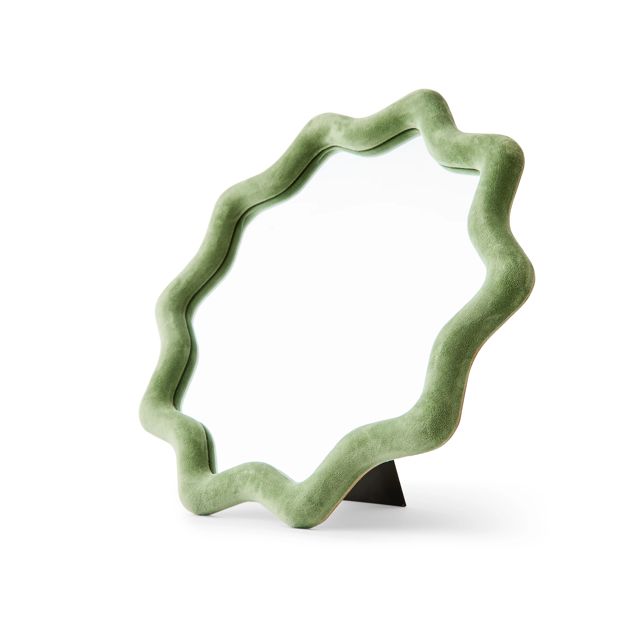 Anko Frankie Velvet Mirror - Green, 40cm