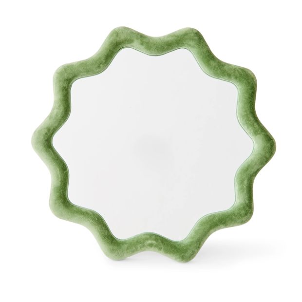 Anko Frankie Velvet Mirror - Green, 40cm