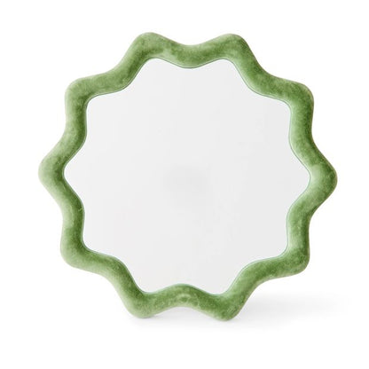 Anko Frankie Velvet Mirror - Green, 40cm