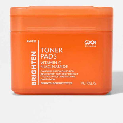 OXX Skincare 90 Pack AM/PM Brighten Toner Pads - Vitamin C and Niacinamide