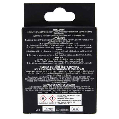 OXX Cosmetics 24 Pack Artificial Nails with Adhesive, Pointed Stiletto Shape - Cherry