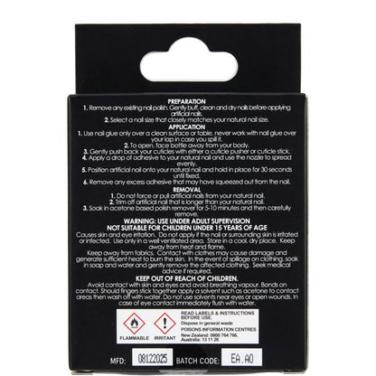 OXX Cosmetics 24 Pack Artificial Nails with Adhesive, Pointed Stiletto Shape - Teal Stars with Gems