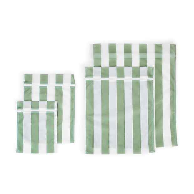 Anko 4 Pack Washing Bags - Green Stripe