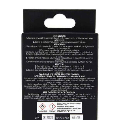 OXX Cosmetics 24 Pack Artificial Nails with Adhesive, Pointed Stiletto Shape - Coffin Pink Crystal Tips