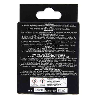 OXX Cosmetics 24 Pack Artificial Nails with Adhesive, Coffin shape, 3D Petal