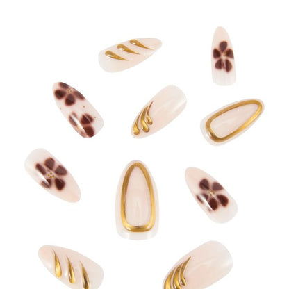 OXX Cosmetics 24 Pack Artificial Nails with Adhesive - Stiletto - Brown