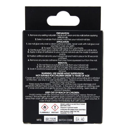 OXX Cosmetics 24 Pack Artificial Nails with Adhesive - Stiletto - Brown