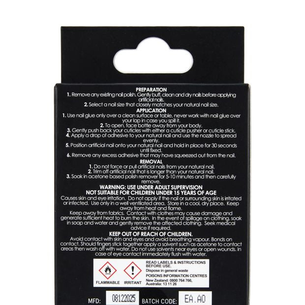 OXX Cosmetics 24 Pack Artificial Nails with Adhesive - Stiletto - Orange