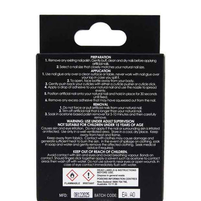 OXX Cosmetics 24 Pack Artificial Nails with Adhesive - Coffin Shape - Heart