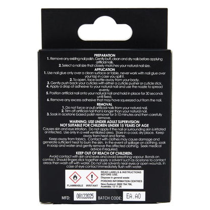 OXX Cosmetics 24 Pack Artificial Nails with Adhesive - Almond Shape - Leopard