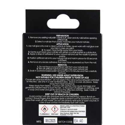 OXX Cosmetics 24 Pack Artificial Nails with Adhesive - Stiletto Shape, Midnight Stars