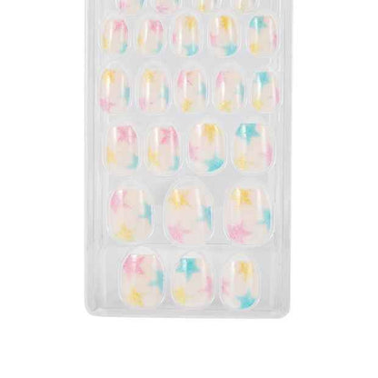 OXX Junior Pack Kids Pre-Glued Stick-On Nails - Ballerina Glitter Stars
