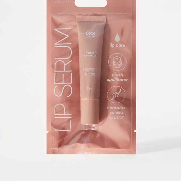 OXX Skincare Lip Care Tinted Lip Serum 15ml - Rosewood Brown