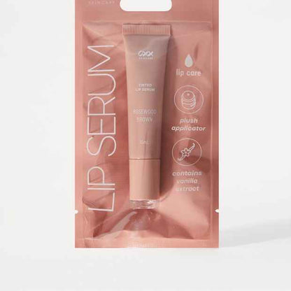 OXX Skincare Lip Care Tinted Lip Serum 15ml - Rosewood Brown
