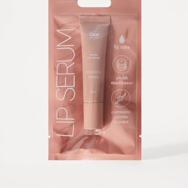 OXX Skincare Lip Care Tinted Lip Serum 15ml - Rosewood Brown