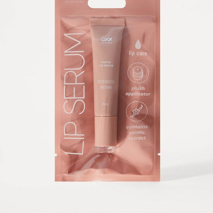 OXX Skincare Lip Care Tinted Lip Serum 15ml - Rosewood Brown