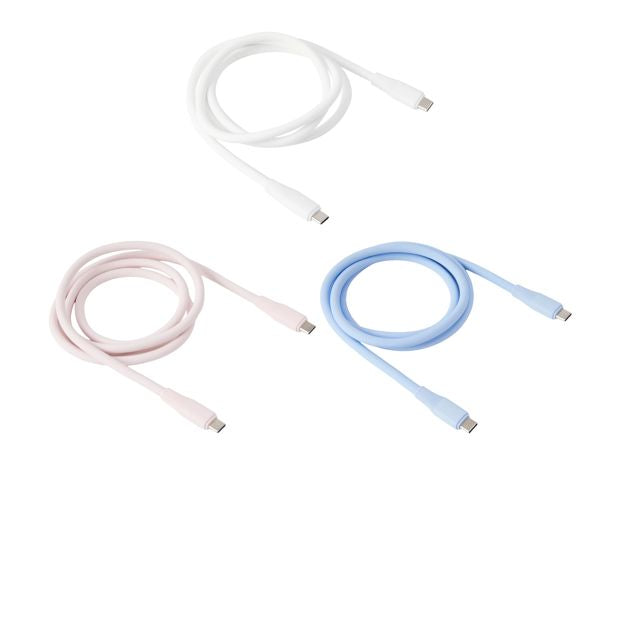 Anko USB-C to USB-C Silicone Cable- Assorted