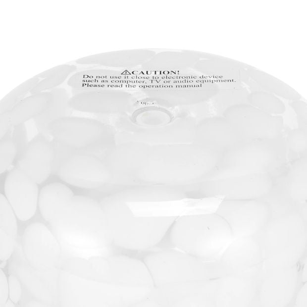 Anko White Confetti Glass Look Aroma Diffuser