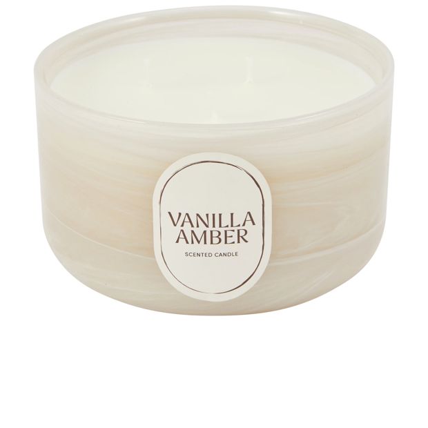 Anko Swirl Vanilla Amber Glass Candle