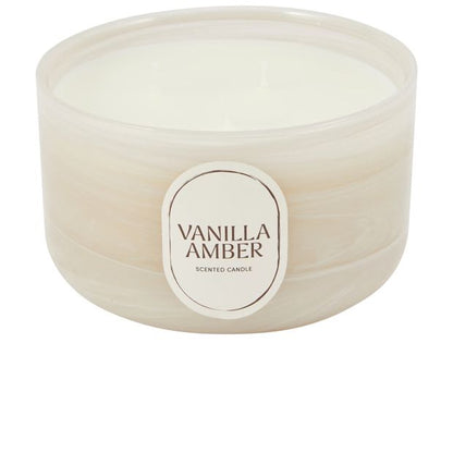 Anko Swirl Vanilla Amber Glass Candle