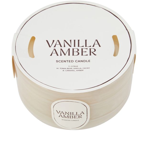 Anko Swirl Vanilla Amber Glass Candle