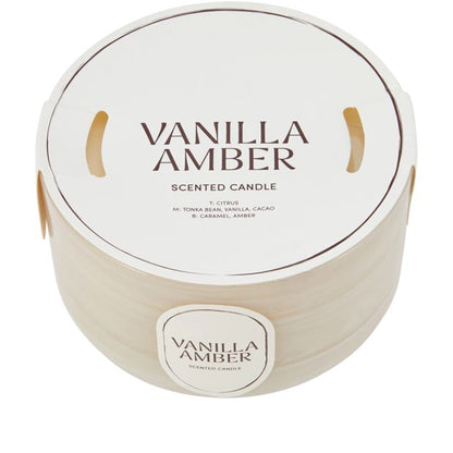 Anko Swirl Vanilla Amber Glass Candle