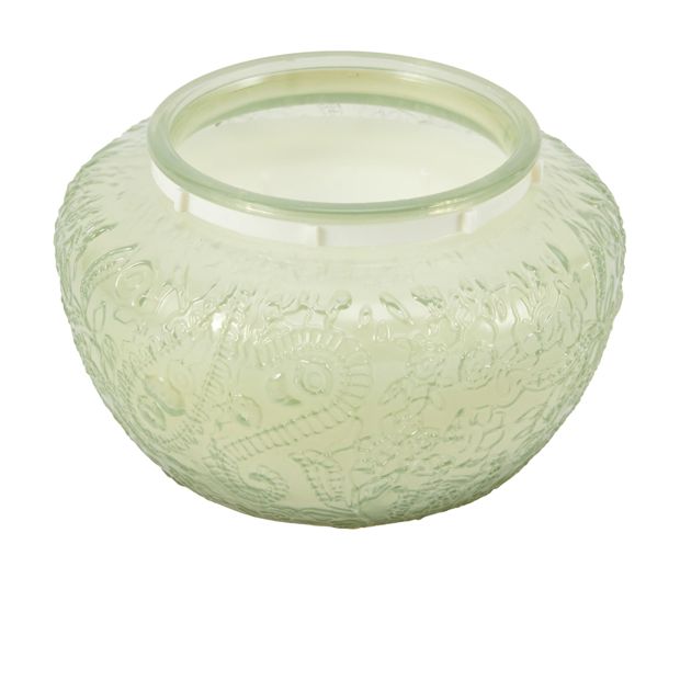Anko Green Embossed Candle