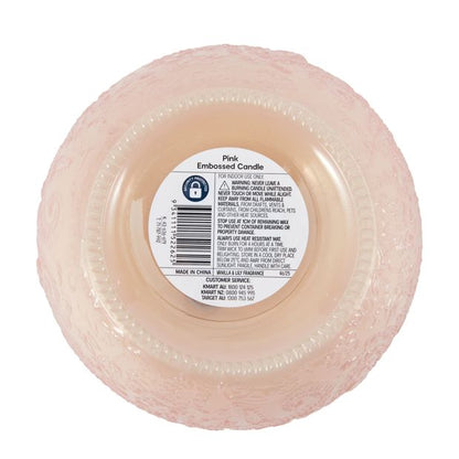 Anko Pink Embossed Candle