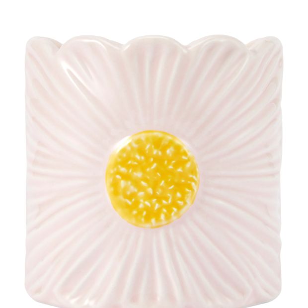 Anko Peony and Amber Flower Ceramic Candle