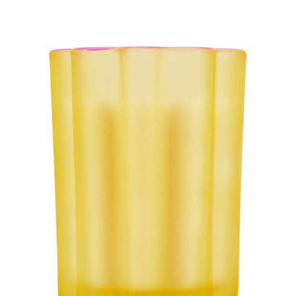 Scalloped Glass Scented Candle - Yellow